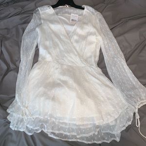 free people ivory long sleeve dress